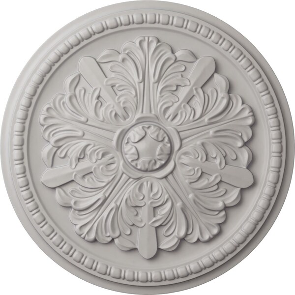 Ekena Millwork Swindon Ceiling Medallion (Fits Canopies up to 2 7/8"), 16 7/8"OD x 1 1/2"P, Ultra Pure White CM16SWUWF - main